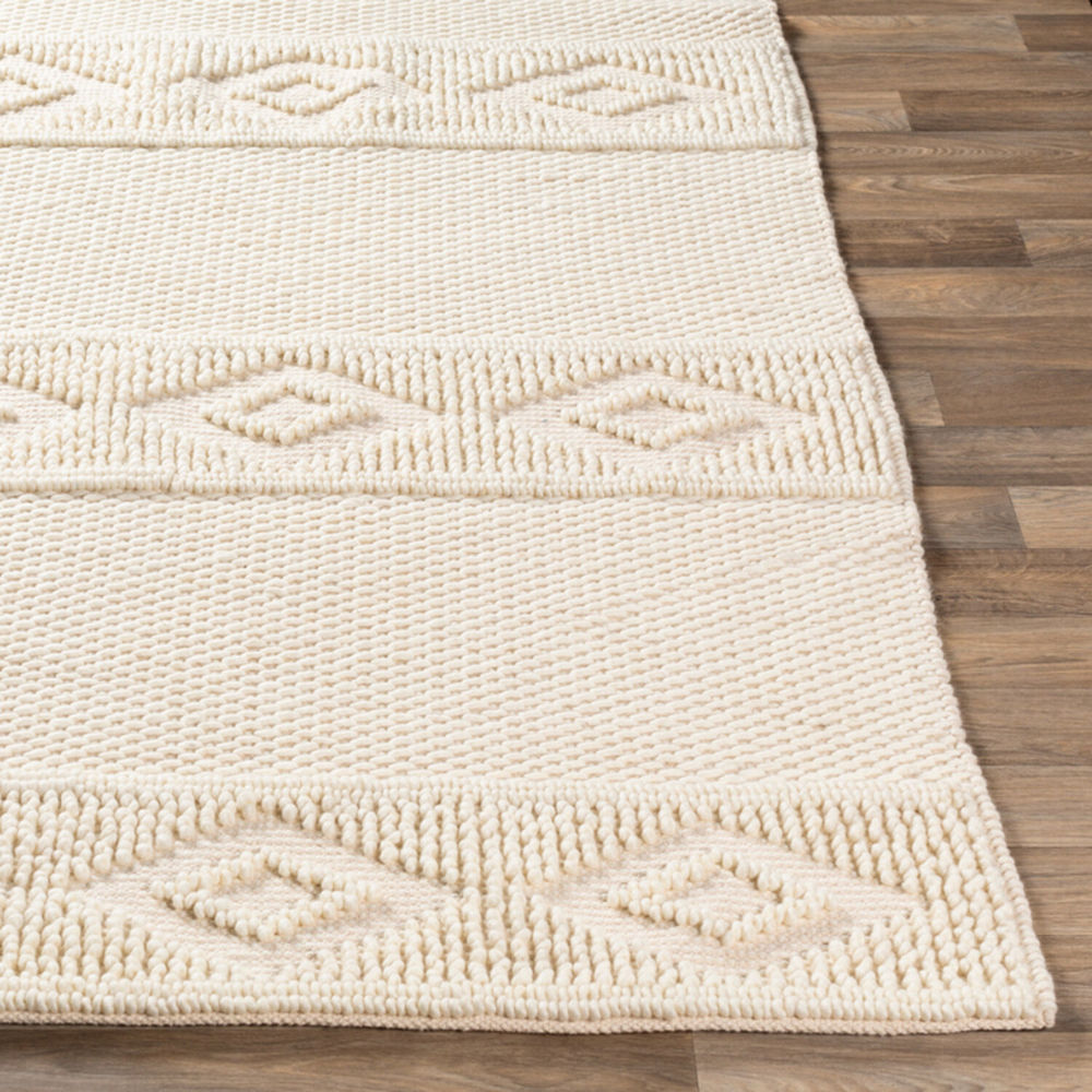 Modern Loom Farmhouse Neutrals FLS2300 Yellow Braided Wool Rug from