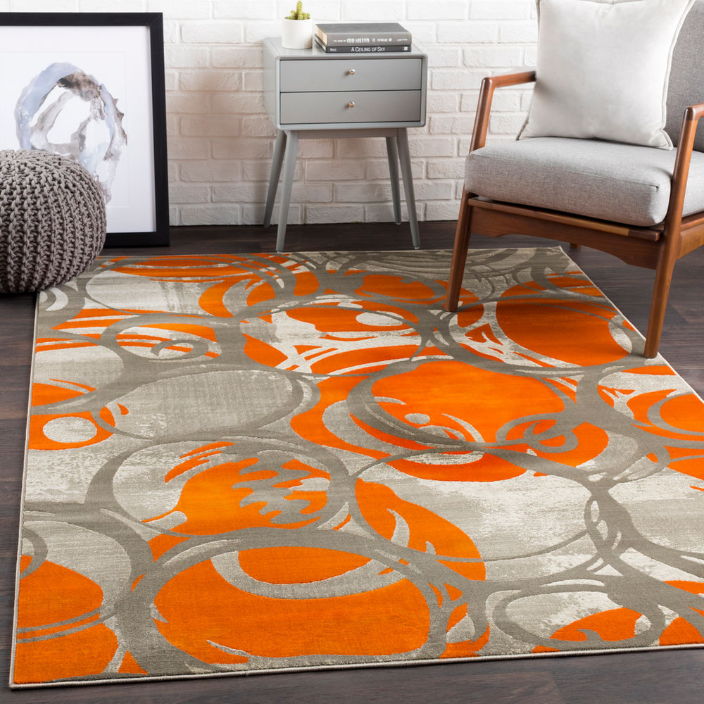 Surya Jax JAX5000 Burnt Orange Synthetic Abstract Rug from the Modern