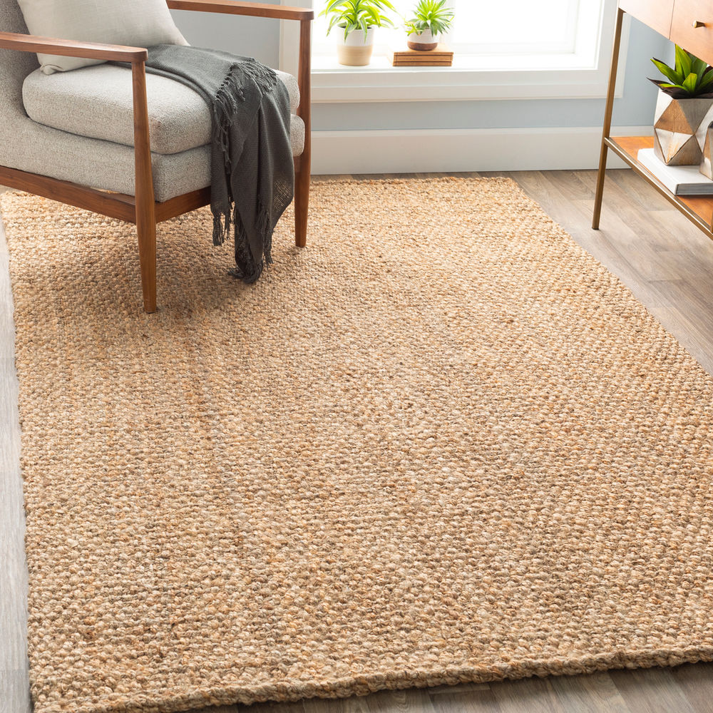 Surya Jute Woven JS2 Wheat Natural Fiber Solid Colored Rug from the