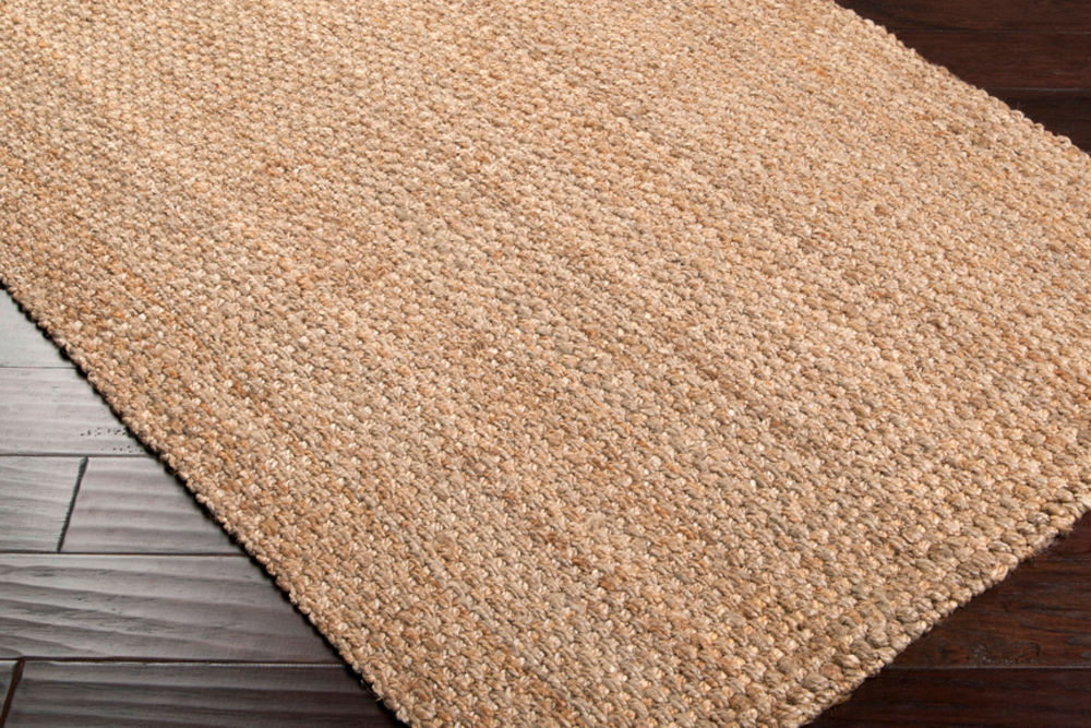 Surya Jute Woven JS2 Wheat Natural Fiber Solid Colored Rug from the