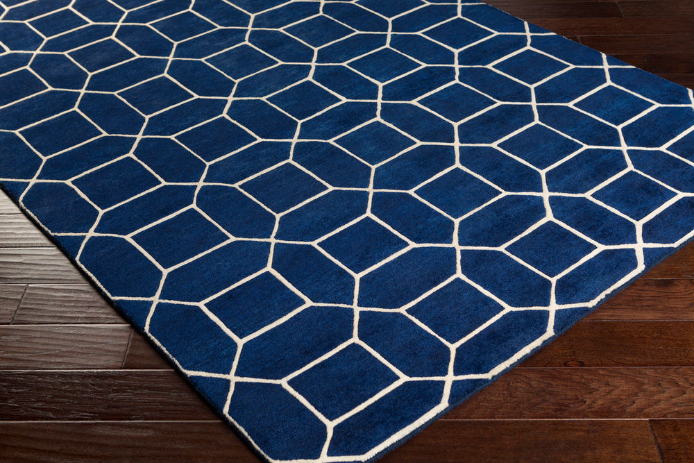Surya Keystone KSY9004 Navy Patterned Wool Rug from the Bauhaus