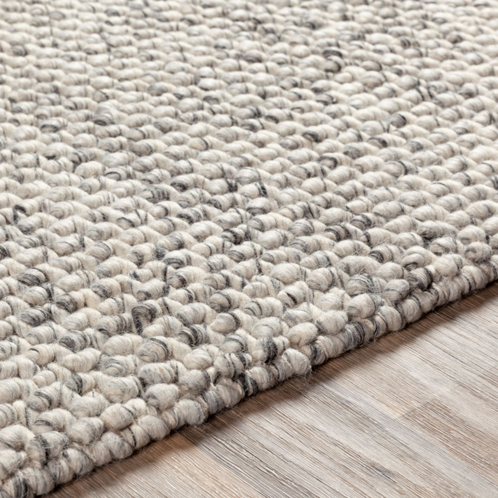 Surya Lucerne LNE1001 Charcoal Wool Synthetic Rug from the Solid Rugs collection at Modern Area