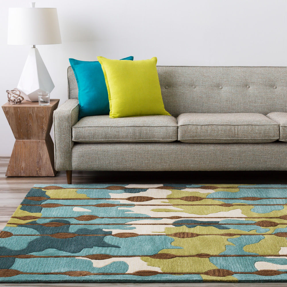 Surya Lava LVA8009 Dark Blue Abstract Synthetic Rug from the Modern