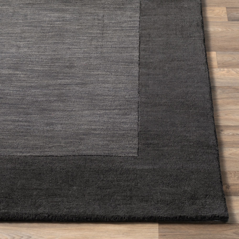 Surya Mystique M347 Charcoal Bordered Wool Rug from the Modern Border
