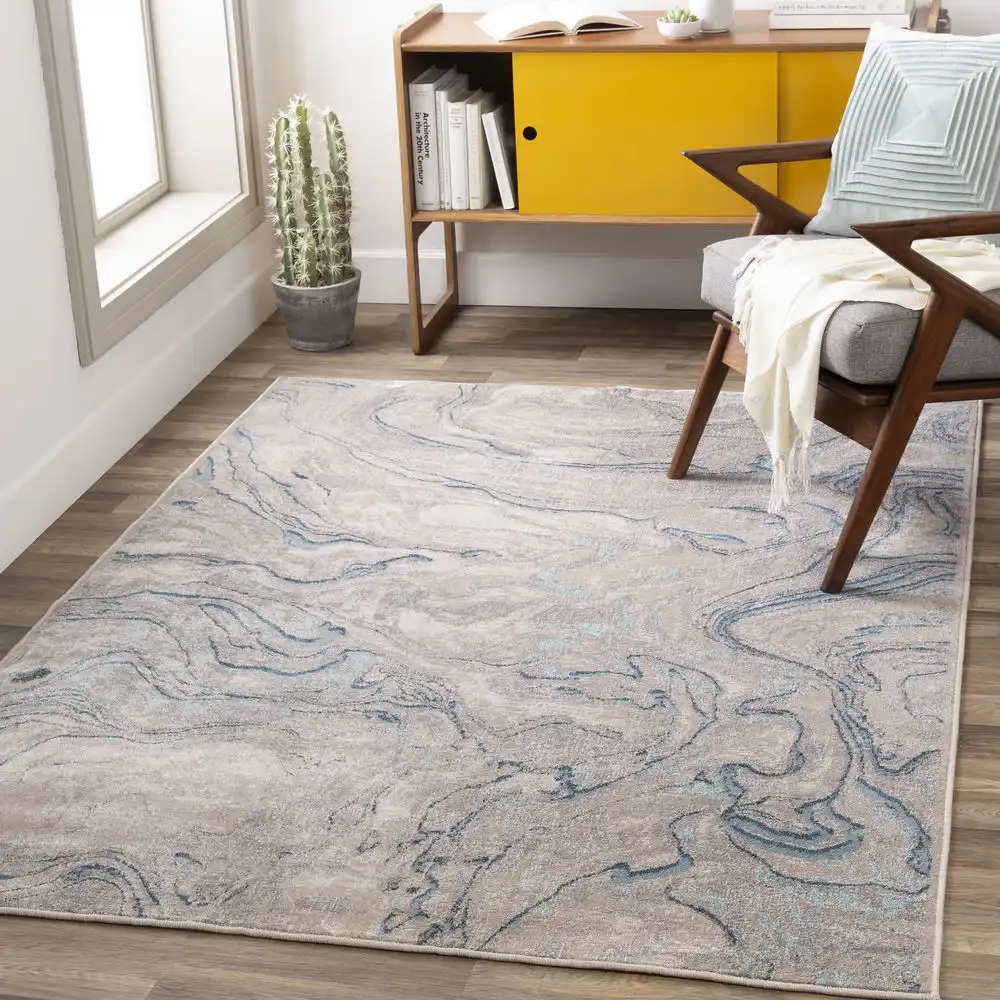 Surya Mediterranean Mie-1004 Beige Power Loomed Synthetic Rug from the ...