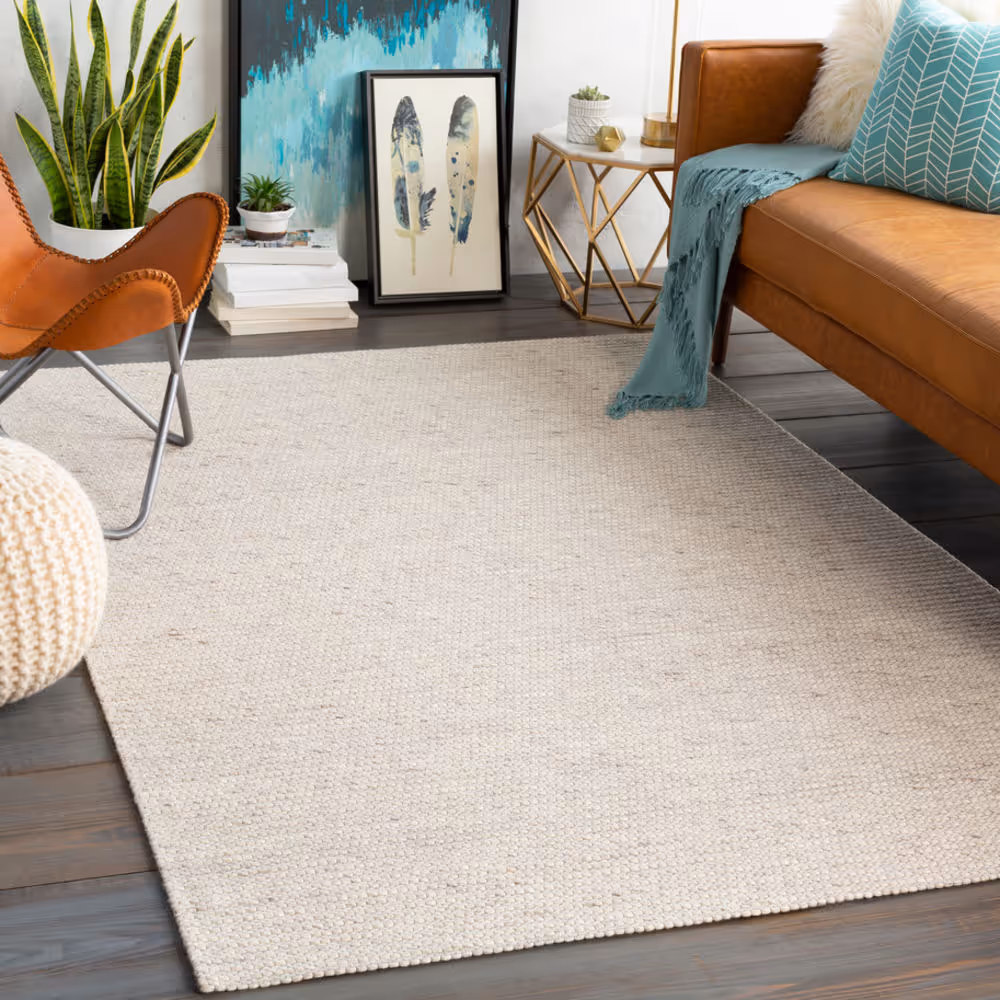 Surya Marlowe MLE-1002 Cream Solid Colored Wool Rug from the Solid Rugs