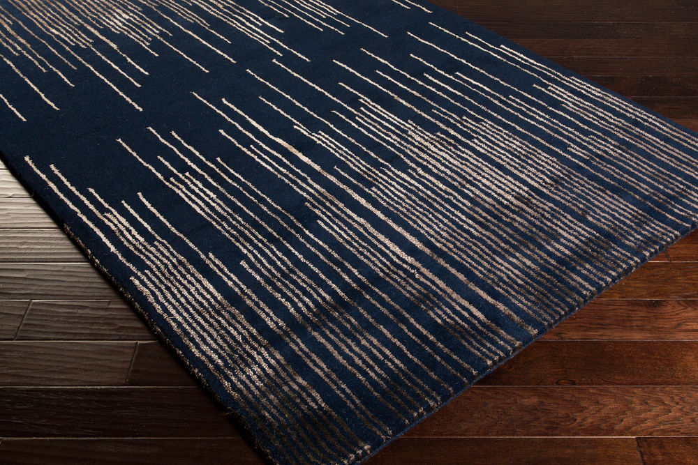Surya Naya NY5237 Navy Silk Wool Rug from the Modern Rug Masters