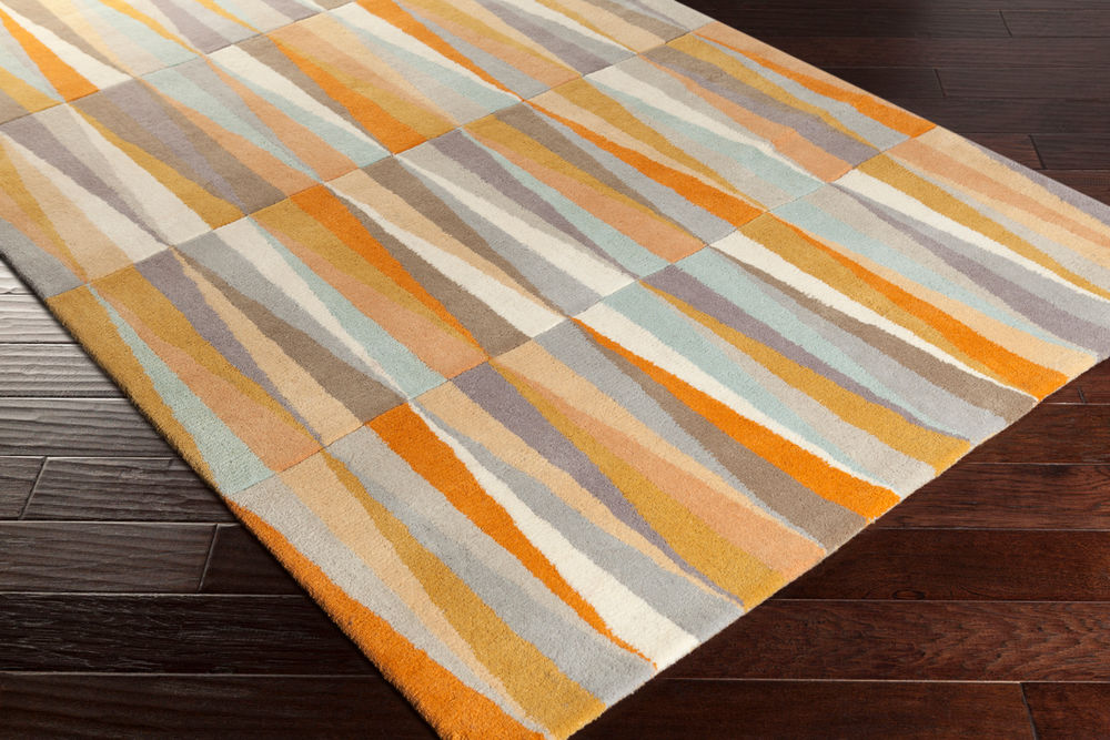 Surya Oasis OAS1099 Bright Orange Abstract Wool Rug from the Modern Rug Masters collection at