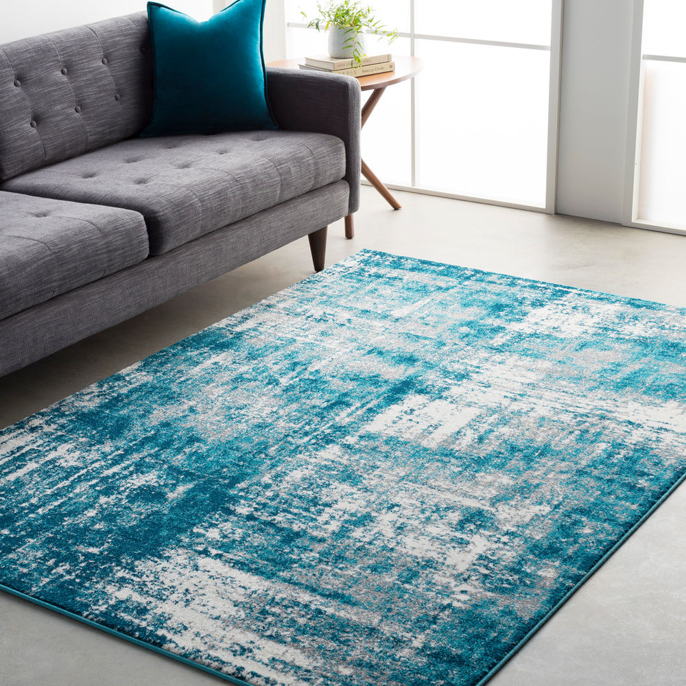 Surya Pepin PEI1007 Aqua Synthetic Abstract Rug from the Modern Rug