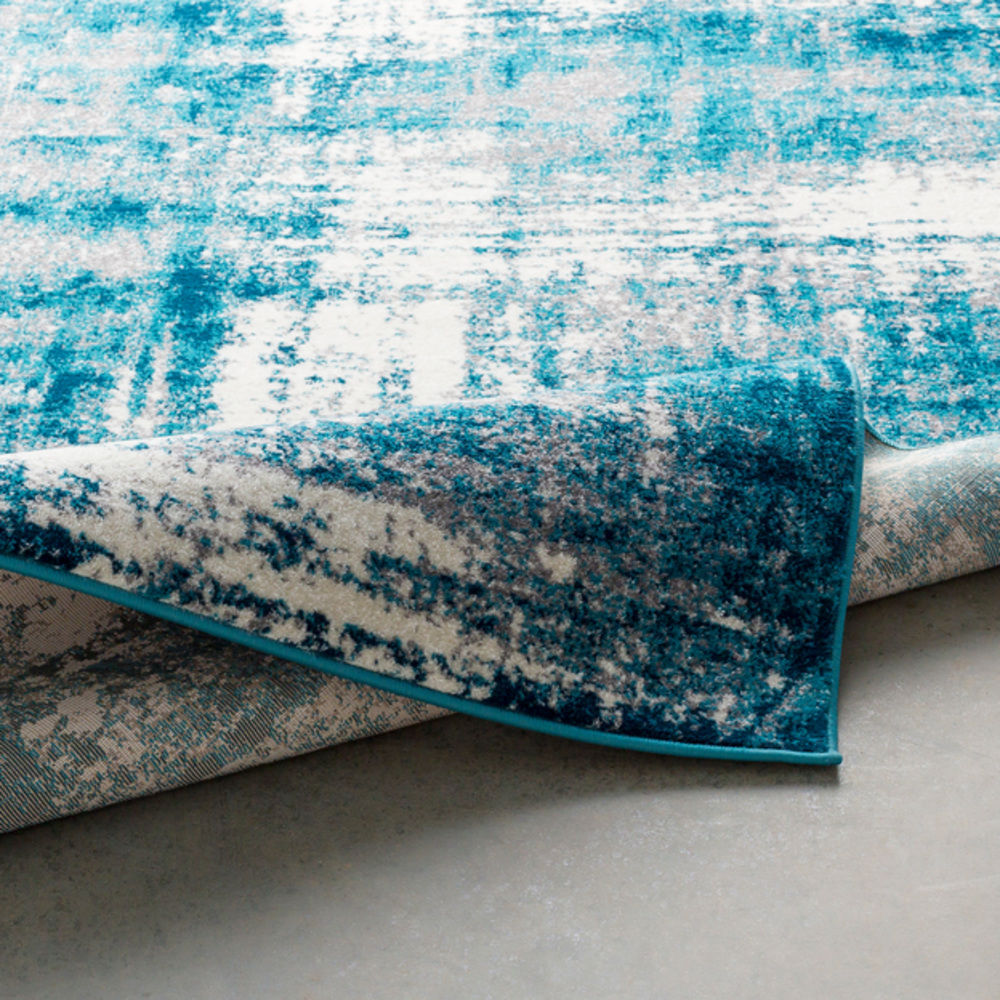 Surya Pepin PEI1007 Aqua Synthetic Abstract Rug from the Modern Rug