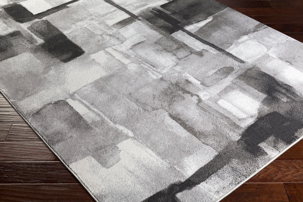 Surya Pepin PEI1019 Black Abstract Synthetic Rug from the Modern Rug