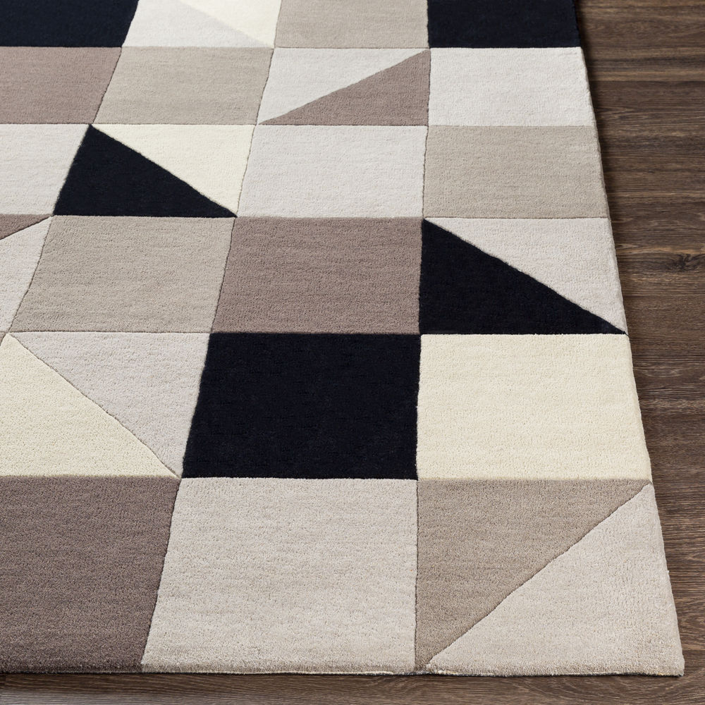 Modern Loom Queens QUN2301 Gray Hand Tufted Wool Rug from the Modern Rug Masters collection at