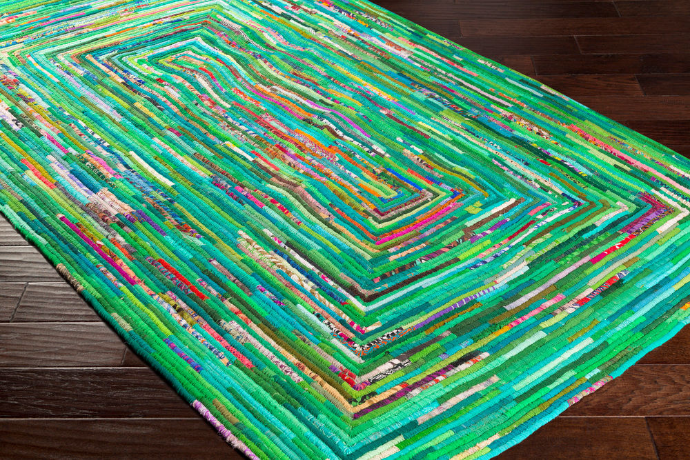 Surya Rumba RMB1000 Emerald Synthetic Abstract Rug from the Modern Rug