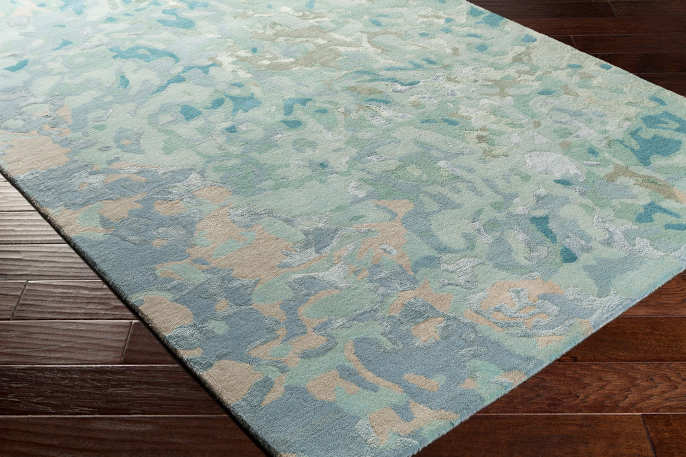 Surya Remarque RRQ2004 Teal Wool Silk Rug from the Modern Rug Masters collection at Modern Area