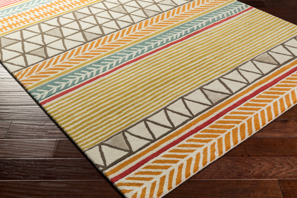 Surya Scion SCI33 Burnt Orange Abstract Wool Rug from the Modern Rug Masters collection at