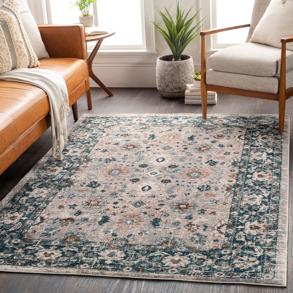 Surya Soft Touch SFT2304 Teal Traditional Synthetic Rug from the