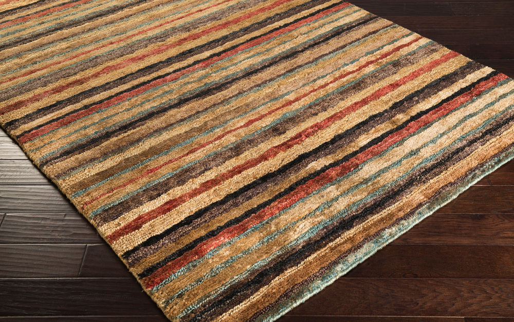 Surya Trinidad TND1120 Rust Natural Fiber Striped Rug from the Sisal & Jute Rugs collection at