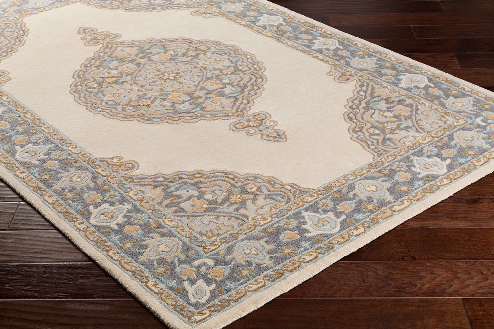 Surya Viva VVA1007 Medium Gray Wool Traditional Rug from the Assorted