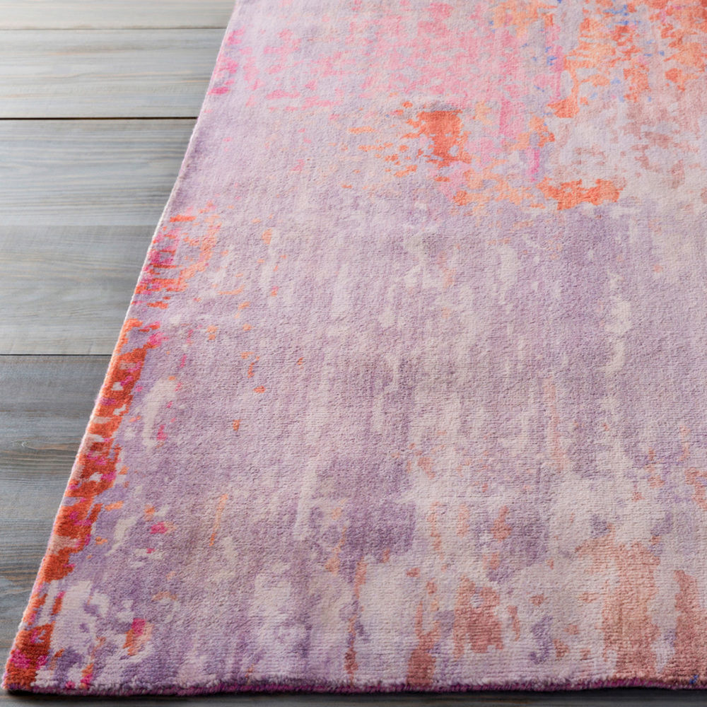 Watercolor WAT-5003 Dark Purple Abstract Wool Rug