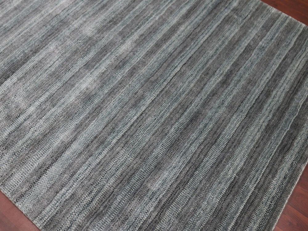 Modern Loom Raffia RAF5 Dark Gray Silk Rug from the Solid Rugs