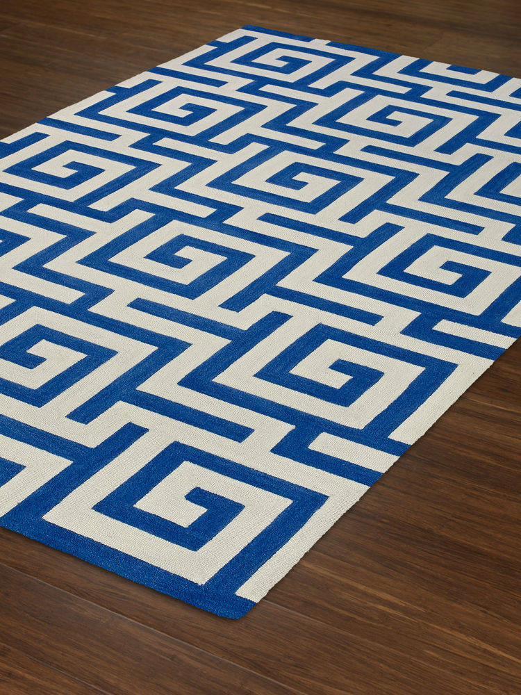 Modern Loom Infinity IF1 Cobalt Rug from the Bauhaus Minimal Design