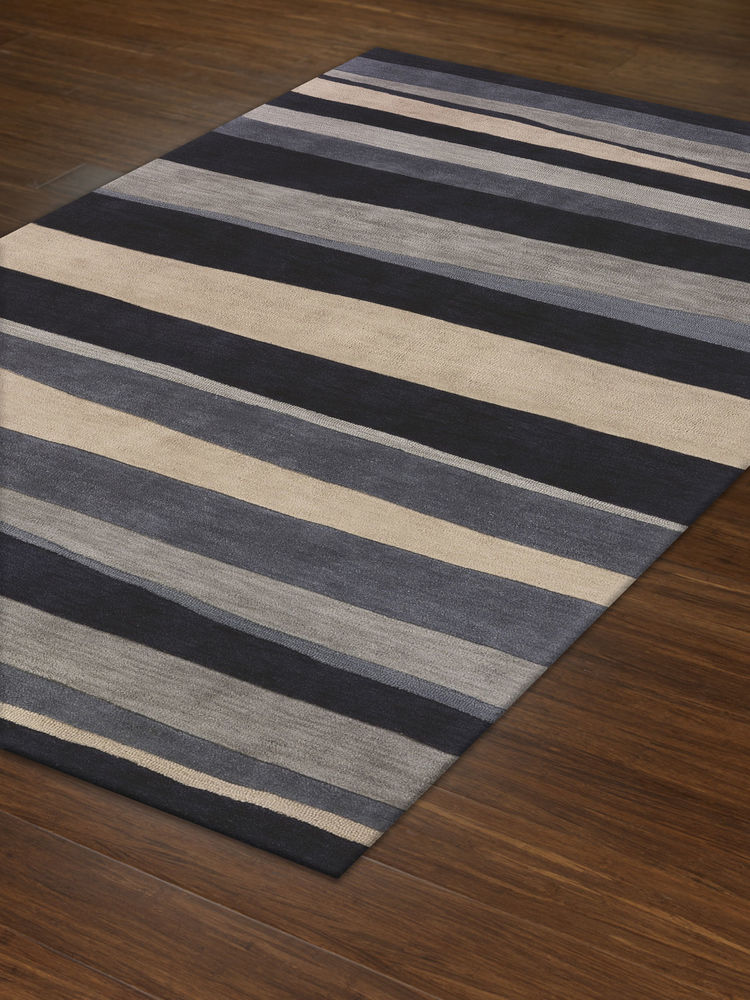 Modern Loom Studio SD313 Coastal Blue Striped Rug from the Striped Rugs