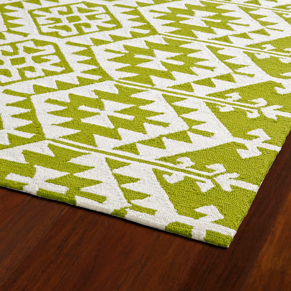 Modern Loom Habitat Lime Green Outdoor Patterned Modern Rug from the