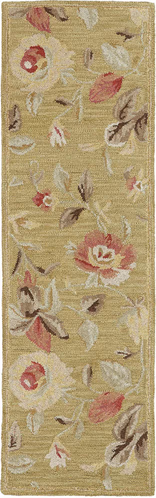 Modern Loom Khazana Olive Green Floral Contemporary Rug From The Botanical Rugs Collection At Modern Area Rugs