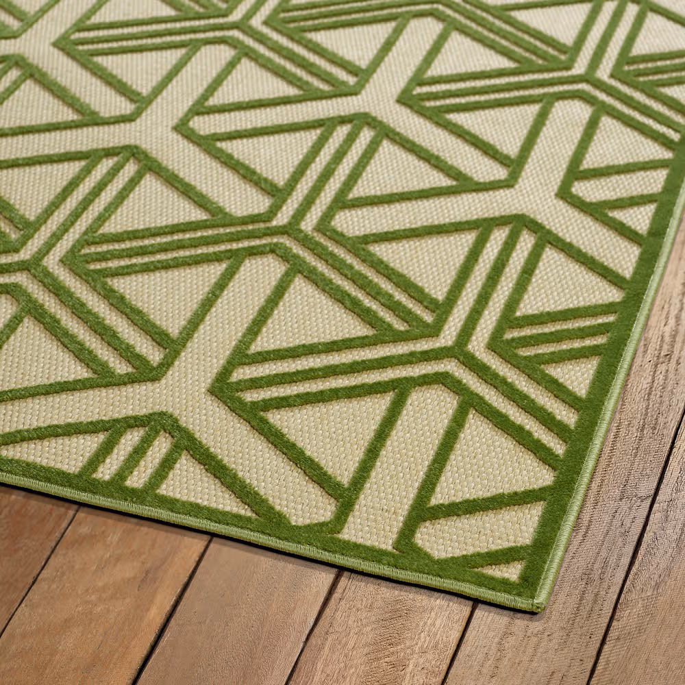 Modern Loom Fresh Air Green Outdoor Patterned Modern Rug 3 from the