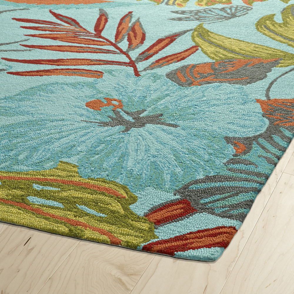 Modern Loom Yunque Blue Outdoor Coastal Contemporary Rug from the