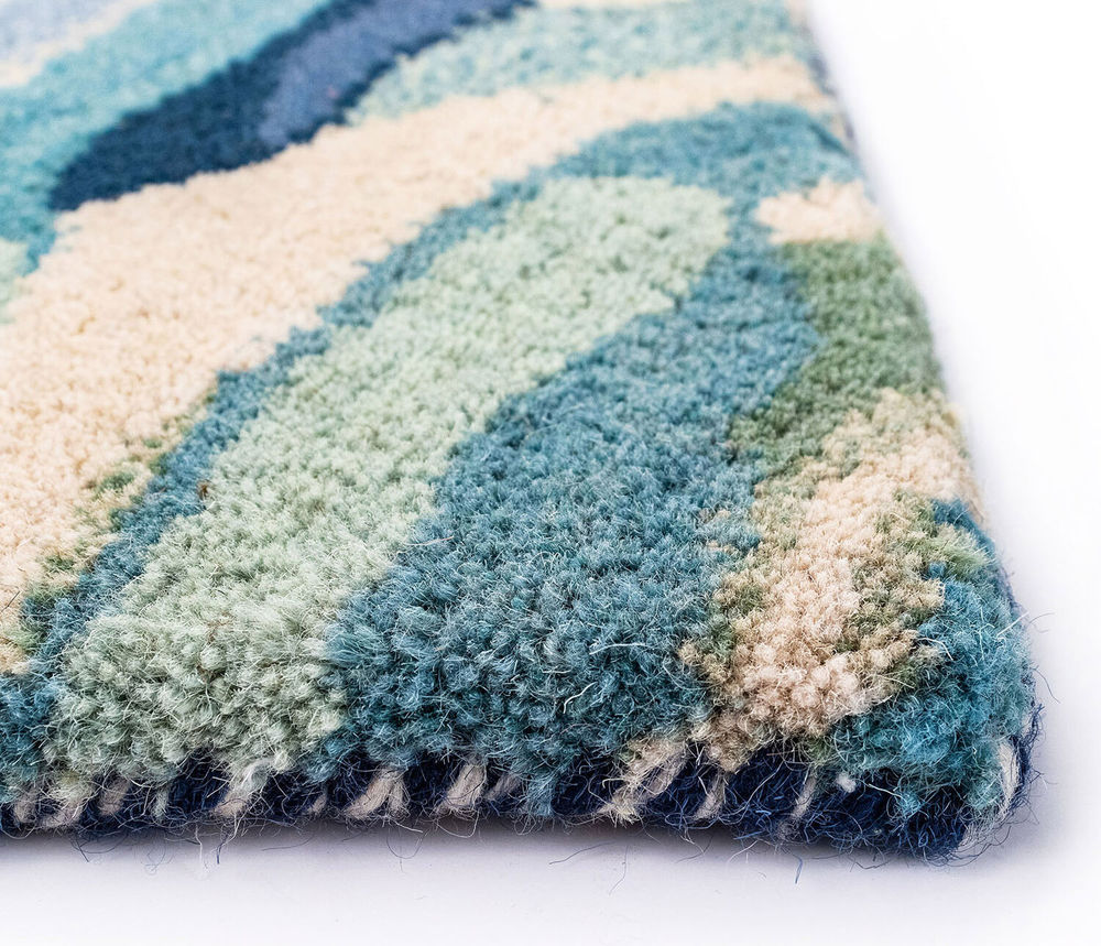 Modern Loom Tivoli TIV810622 Blue Wool Patterned Indoor rugs from the