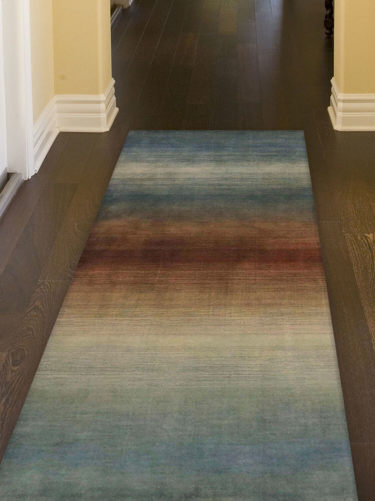 Modern Loom Vienna VIE725003 Blue Abstract Wool Indoor rugs from the Bauhaus Minimal Design