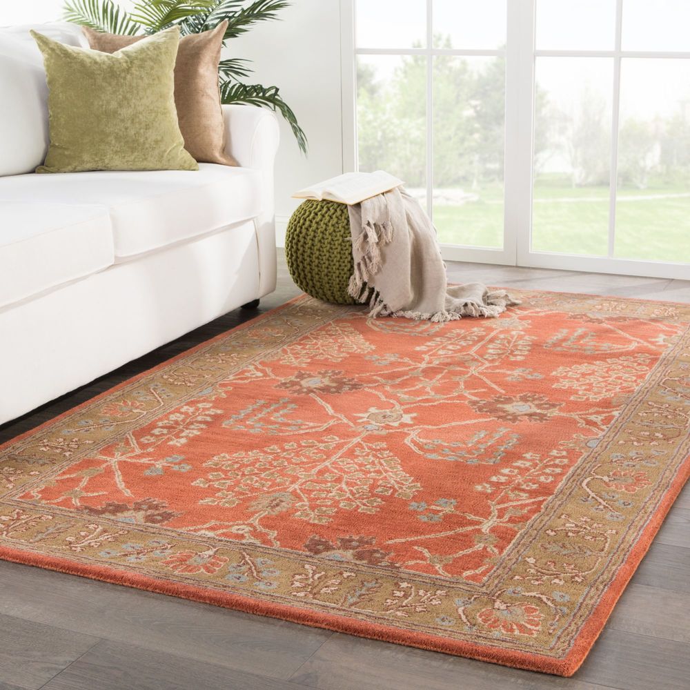 Modern Loom Living Poeme PM51 Chambery Orange Rust Hand Loomed Wool Rug