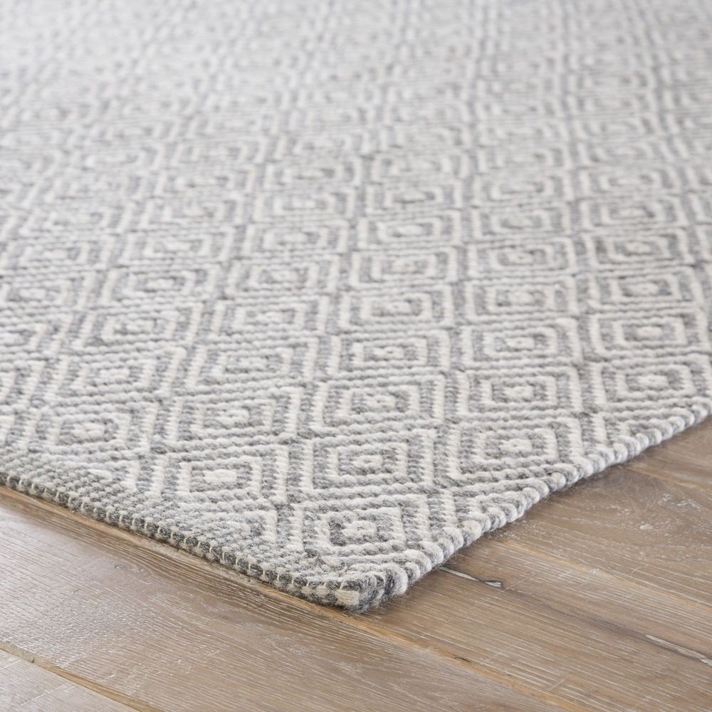 Jaipur Living Sigrid SIG03 Shox Gray Silver Hand Loomed Wool Rug from