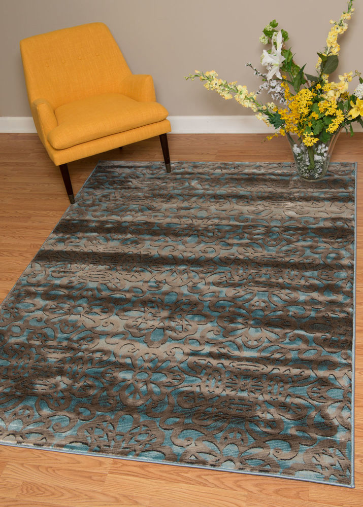 Modern Loom Victorian 7410_1800_40363 Aqua Transitional Rug from the Assorted Transitional Rugs ...