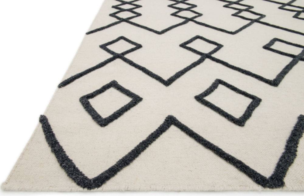 Modern Loom Adler AW04 Ivory Wool Hilo Rug from the Bauhaus Minimal
