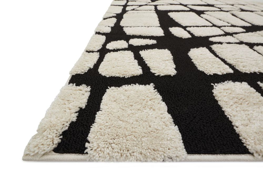 Loloi Enchant EN29 White / Black Hilo Patterned Rug from the Assorted