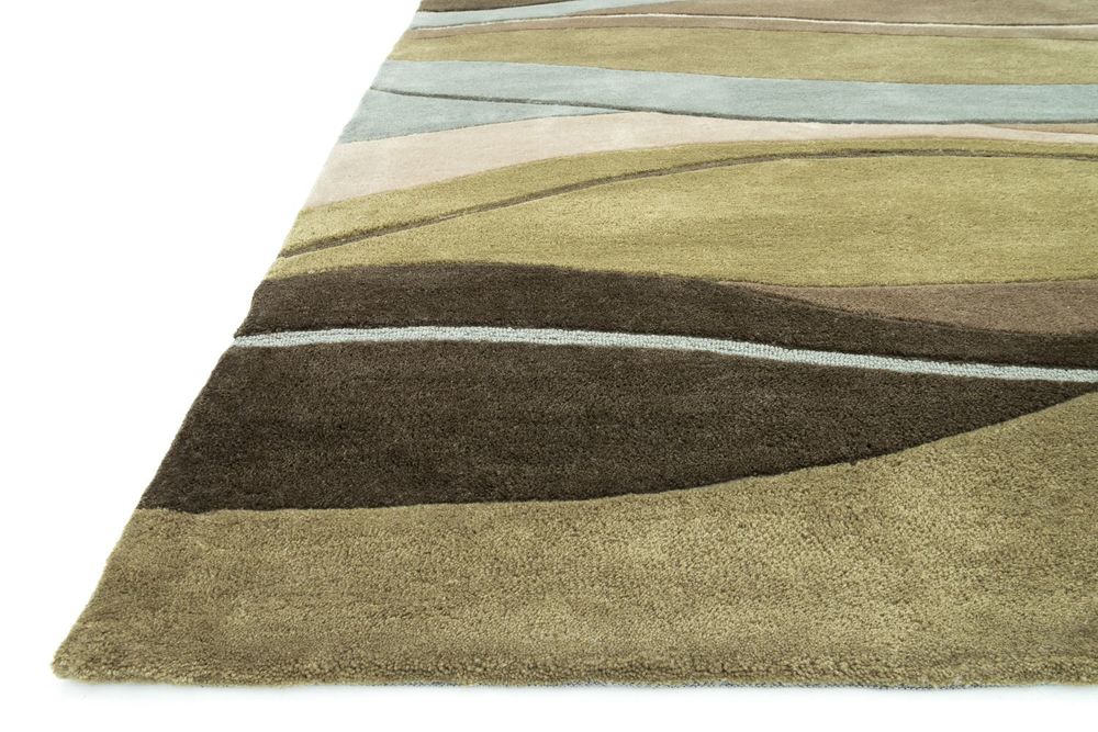 Grant GR-06 Olive / Brown Patterned Floral Rug