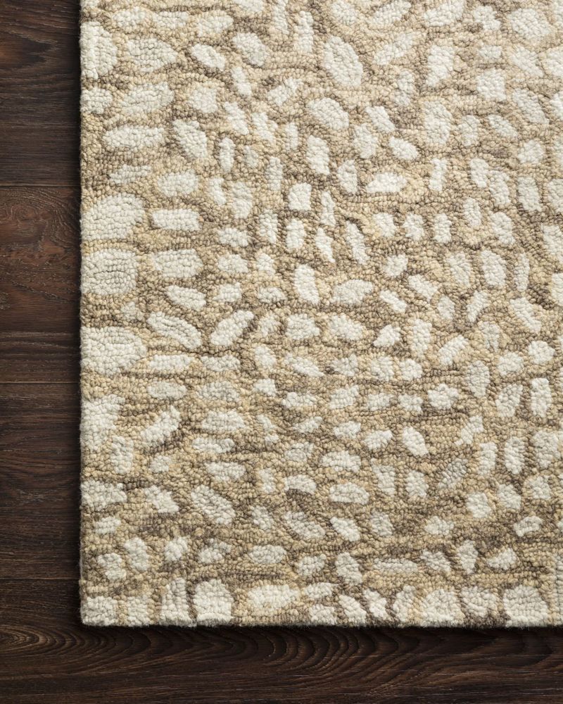 Modern Loom Masai MAS03 Neutral Wool Animal Print Rug from the Animal