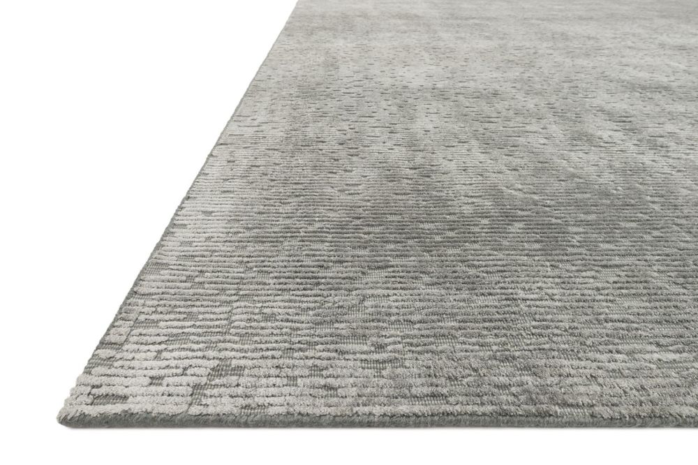 Modern Loom Ollie OLI01 Silver Silk Wool Rug from the Solid Rugs