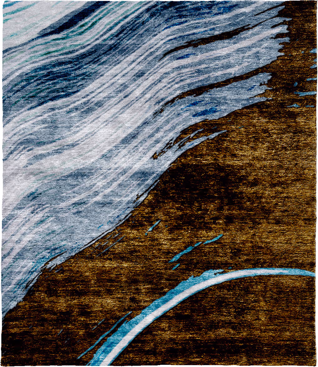 Windflower A Mohair Silk Hand Knotted Tibetan Rug