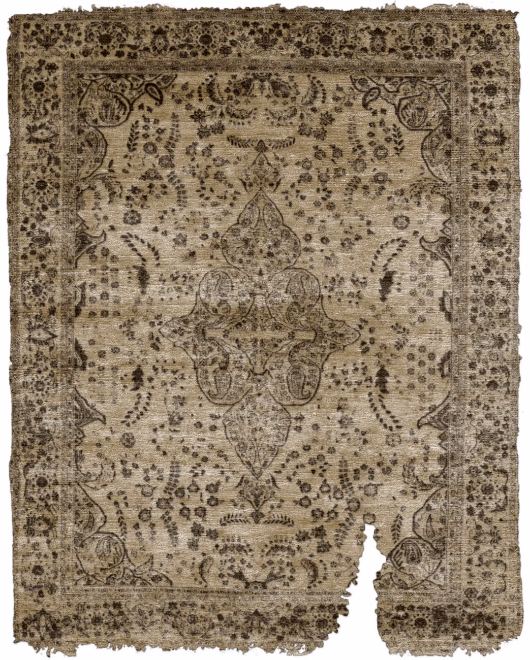 Stav B Weathered Wool Hand Knotted Tibetan Rug