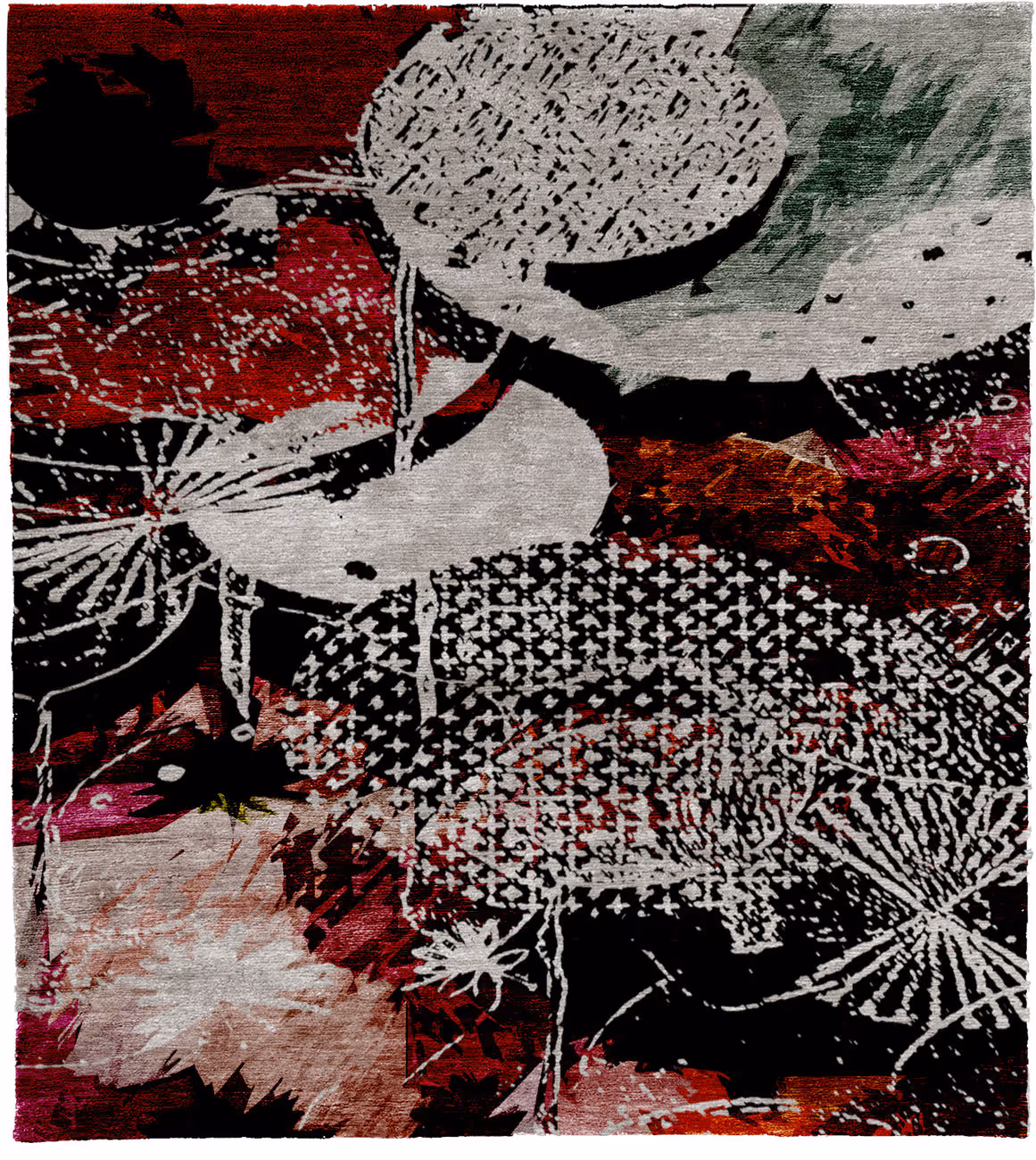 Kneeling E Wool Hand Knotted Tibetan Rug