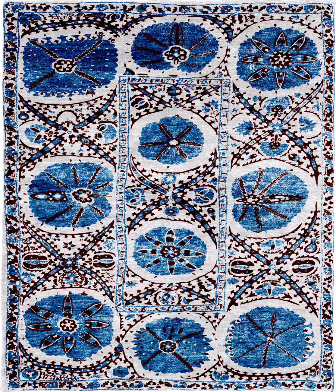 Transdim D Wool Hand Knotted Tibetan Rug