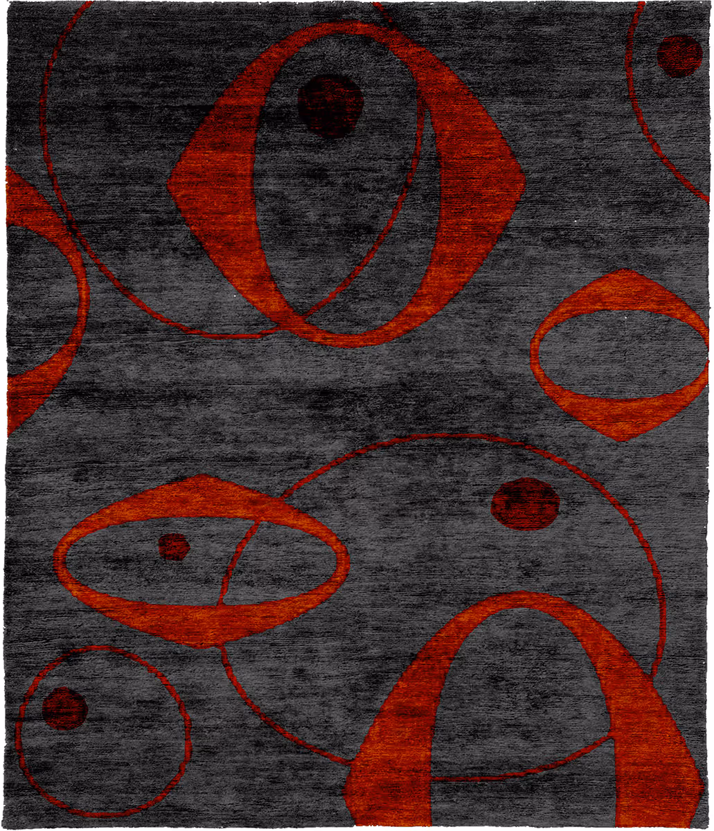Wernerbaurite Highland Silk Wool Hand Knotted Tibetan Rug