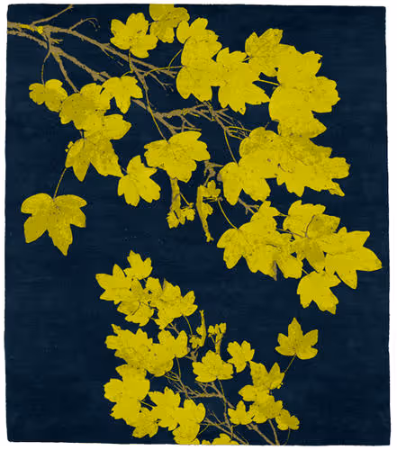 Autumn Lemon - Blue Rug Product Image