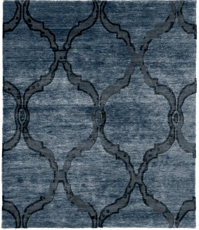 Abstract A Wool Hand Knotted Tibetan Rug Product Image