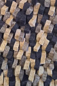 Cobblestone Beige Gray Brown Charcoal Felt Shag Rug From The Felt Rugs Collection At Modern Area Rugs