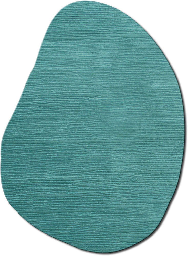 Flagstone Turquoise Wool Rug From The, Odd Shaped Rugs Canada