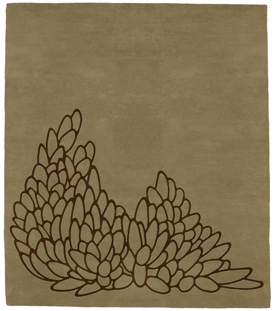 Leaves Mahogany Rug